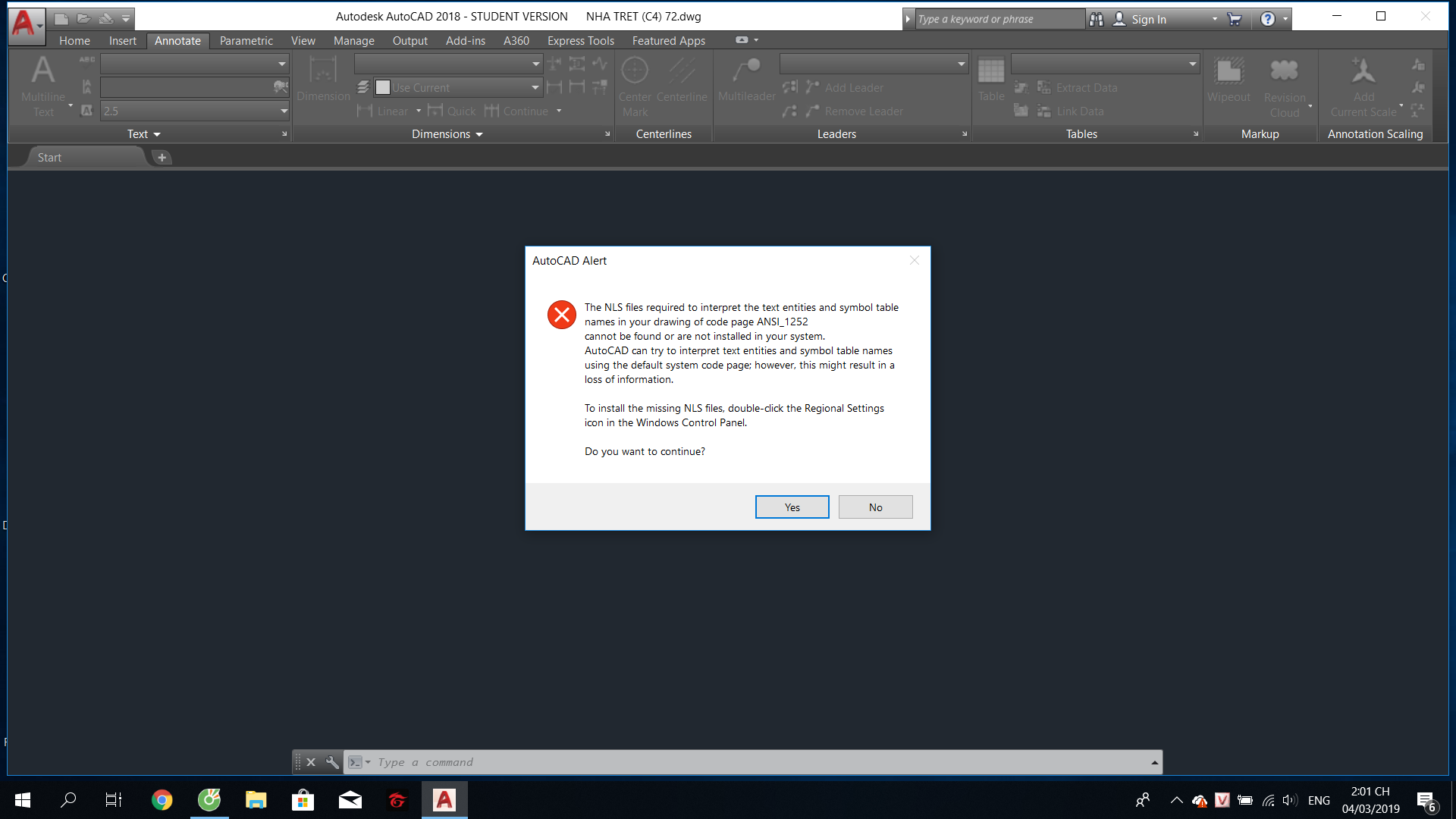 Lỗi AutoCAD Alert ki mở một file AutoCAD. - Sử dụng AutoCAD - Diễn đàn ...