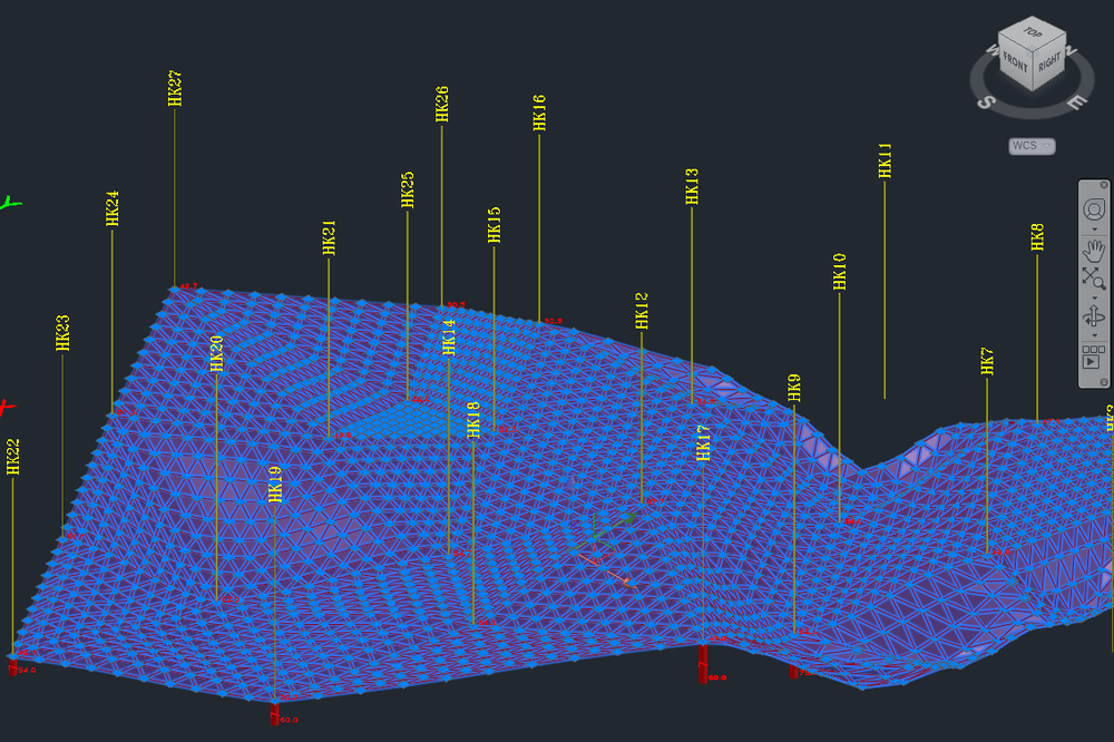 GeoSection 3D - Bề mặt lớp theo mô hình TIN và bám theo đường ranh giới.png